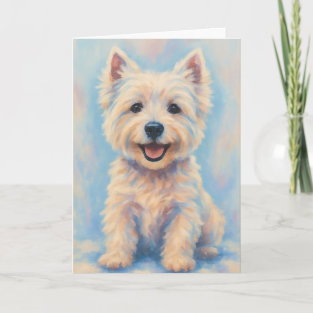 Carte de voeux Westie - Vierge à l'intérieur (Devant)