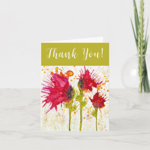 Carte de voeux Whimsical Red Poppies