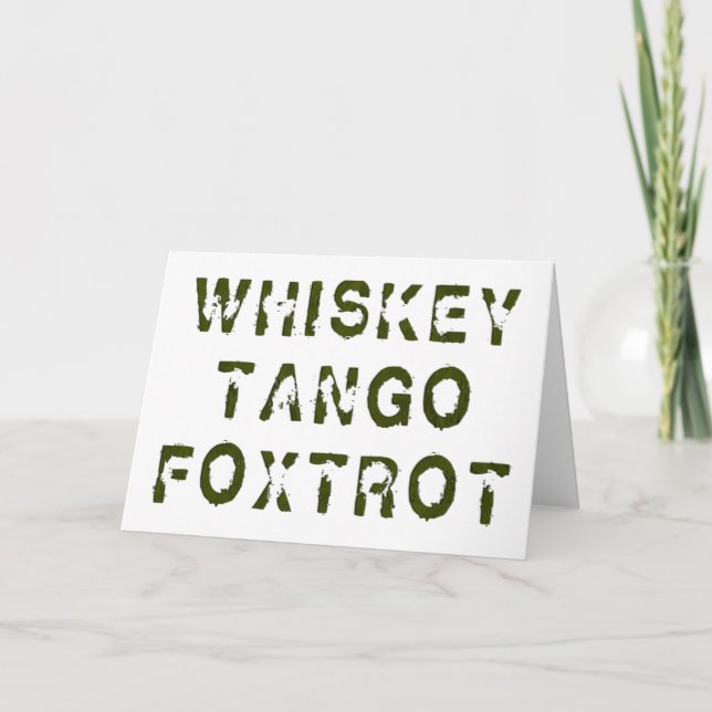 Carte de voeux Whiskey Tango Foxtrot (Devant)