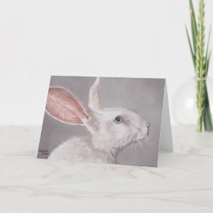 Carte de voeux White Rabbit Animal Art