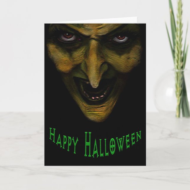 Carte de voeux Wicked Witch Halloween (Devant)