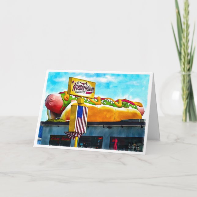 Carte de voeux Wienerlicious Hot Dog Landmark (Devant)