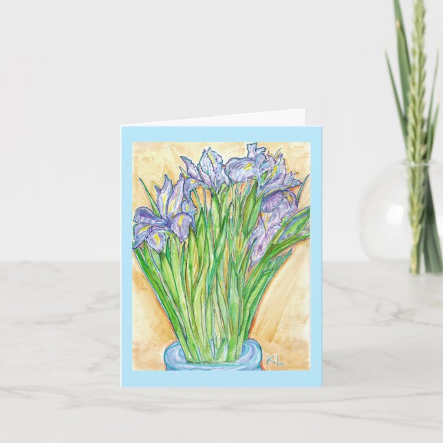 Carte de voeux "Wild Iris" (Devant)
