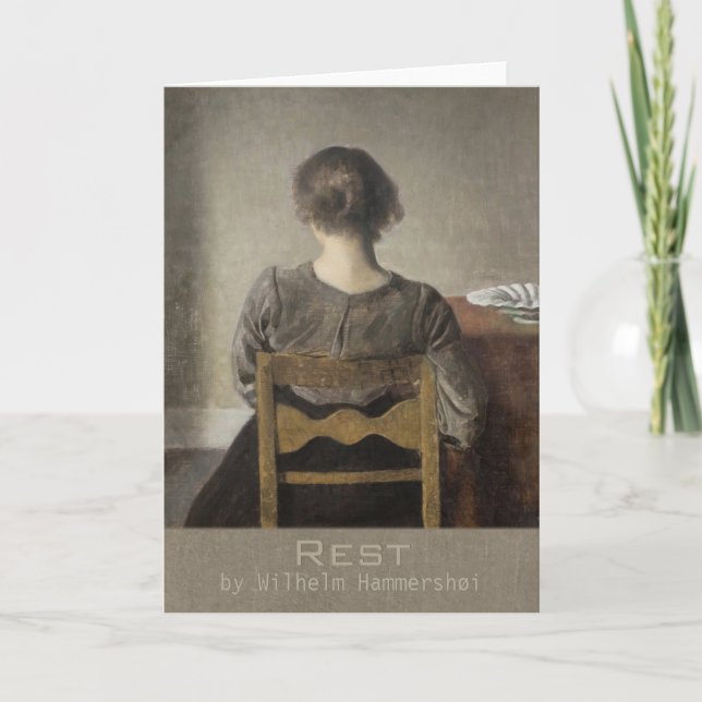 Carte de voeux Wilhelm Hammershøi Rest CC0693 (Devant)