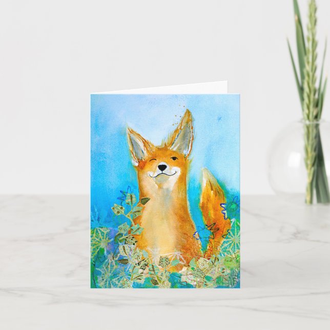 Carte de voeux Winking Fox BLANK (Devant)