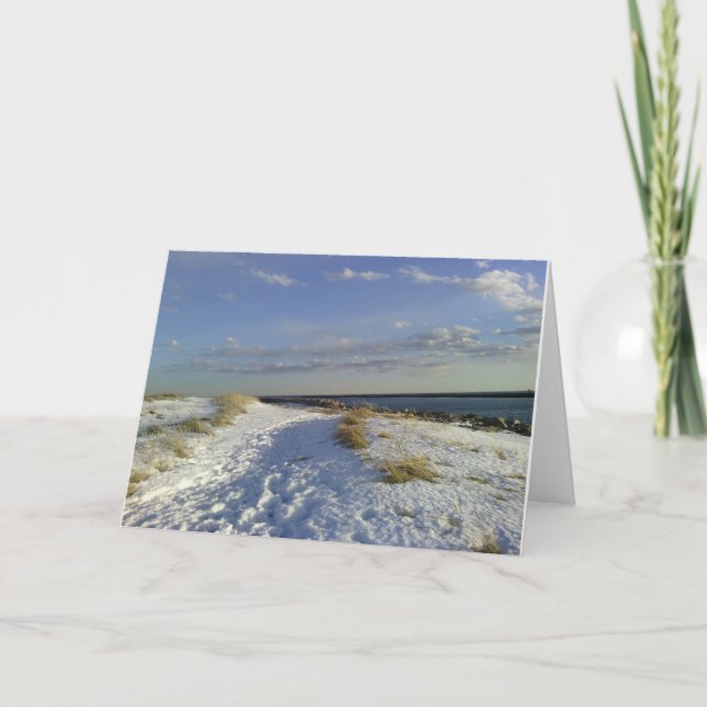 Carte de voeux Winter Beach (Devant)
