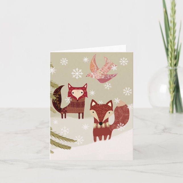 Carte de voeux Winter Fox BLANK (Devant)