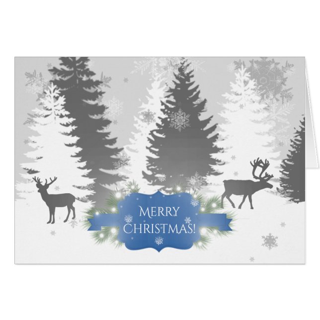 Carte de voeux Winter Wonderland - Blue (Devant horizontal)