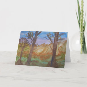 Carte de voeux Woodland Sunset