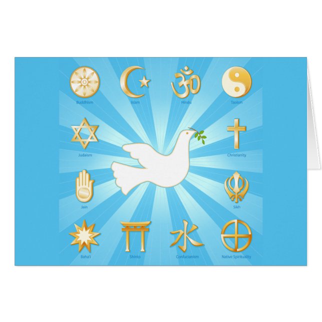 Carte de voeux World of Peace (Devant horizontal)