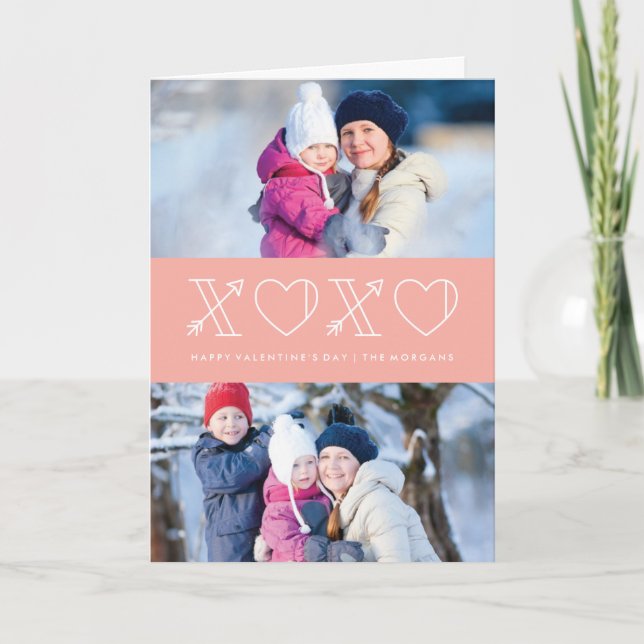 Carte de voeux Xs & Os Valentine's Day - Peach (Devant)