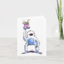Carte de voeux Yeti