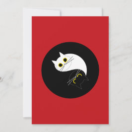 Carte de voeux YIN YANG Zen Cat