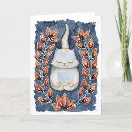 Carte de voeux Yoga Cat