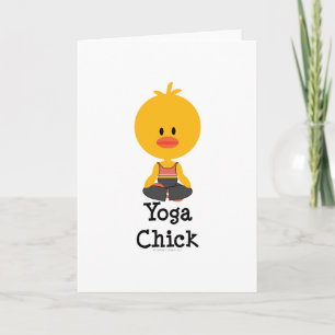 Carte de voeux Yoga Chick