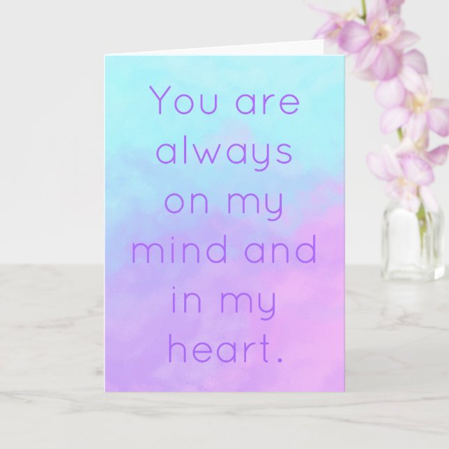 Carte de vœux You Are Always on My Mind & Heart (Orchidée)