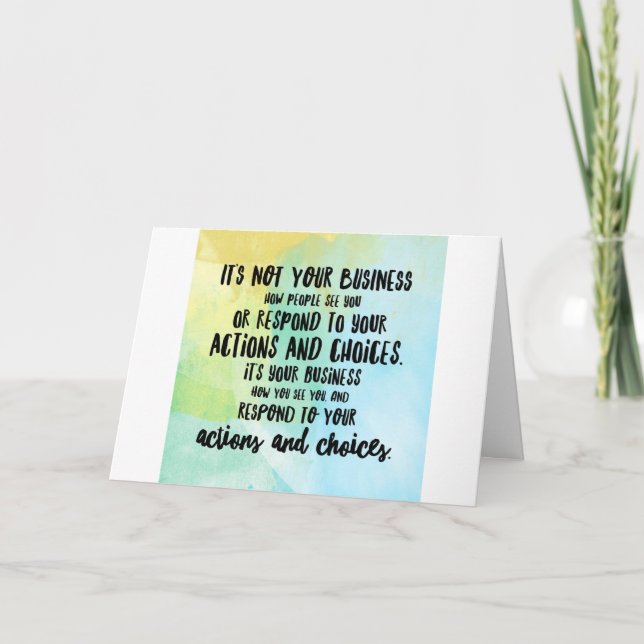 Carte de vœux You do you boo (Devant)