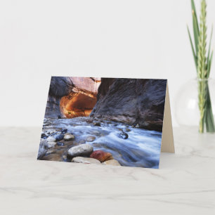 Carte de voeux Zion Canyon Les Étroits Vierge à l'