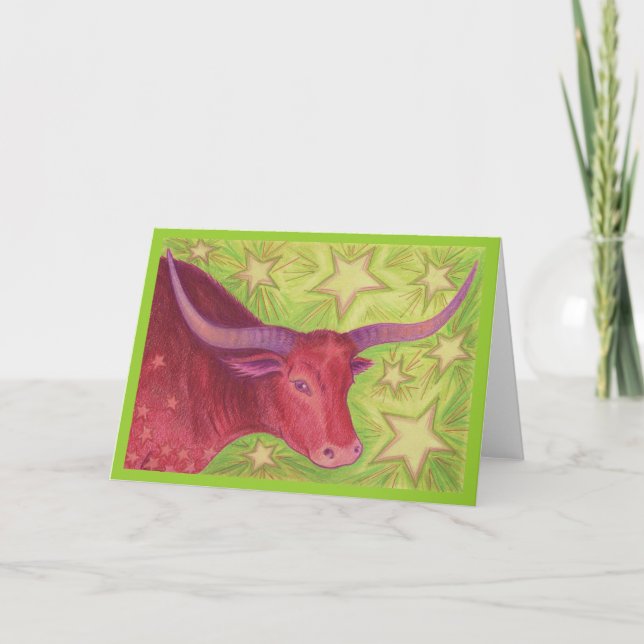 Carte de voeux Zodiac Taurus (Devant)