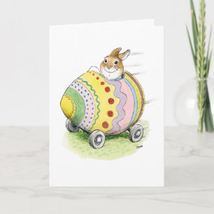 Carte de voiture Oeuf Lapin de Pâques