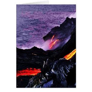 Carte de volcan hawaïen