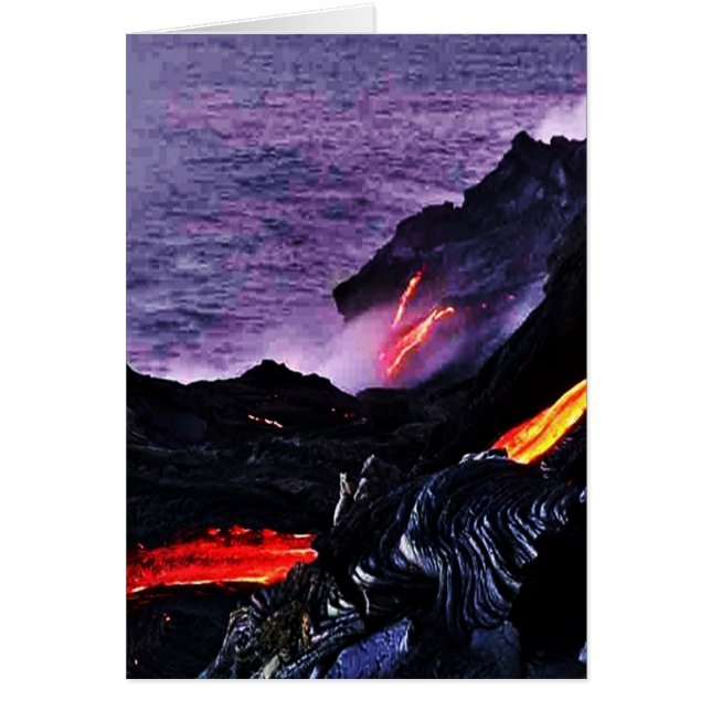 Carte de volcan hawaïen (Devant)