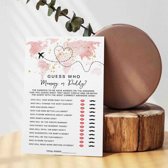 Carte de voyage Aventure Baby shower Guides Qui Jo (Créateur téléchargé)