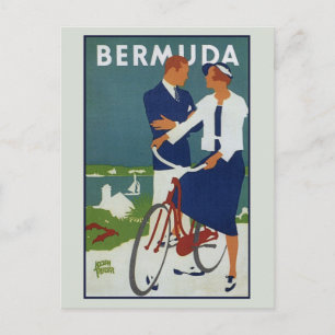 Carte de voyage Bermudes vintage