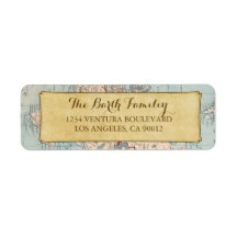 Carte de voyage Correspondant Étiquettes de retour