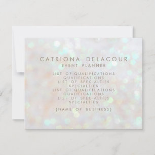 Carte de voyage d'affaires White Subtle Parties sc