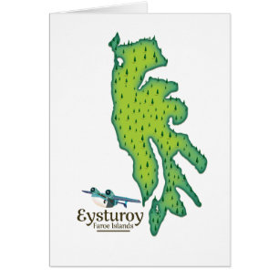 Carte de voyage de l'Eysturoy dans les îles Féroé