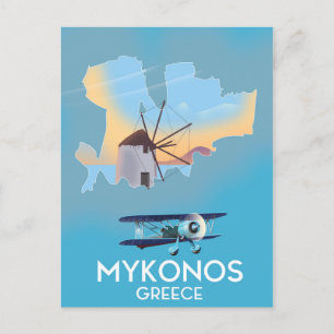 Carte de voyage de Mykonos Grèce