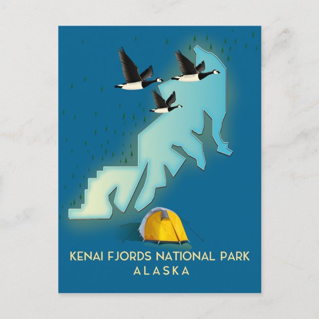 Carte de voyage du parc national Kenai Fjords en A (Devant)