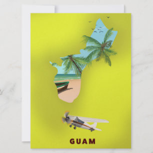 Carte de voyage illustrée de Guam