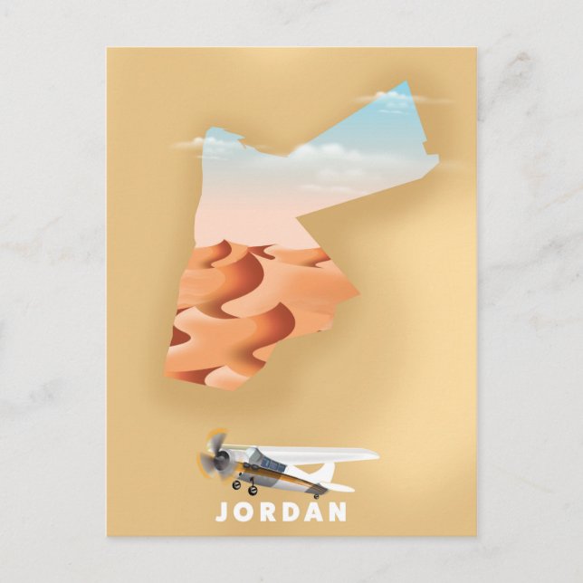 Carte de voyage illustrée de Jordanie (Devant)