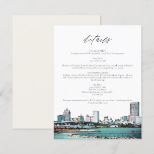 Carte de voyage MILWAUKEE WISCONSIN Skyline