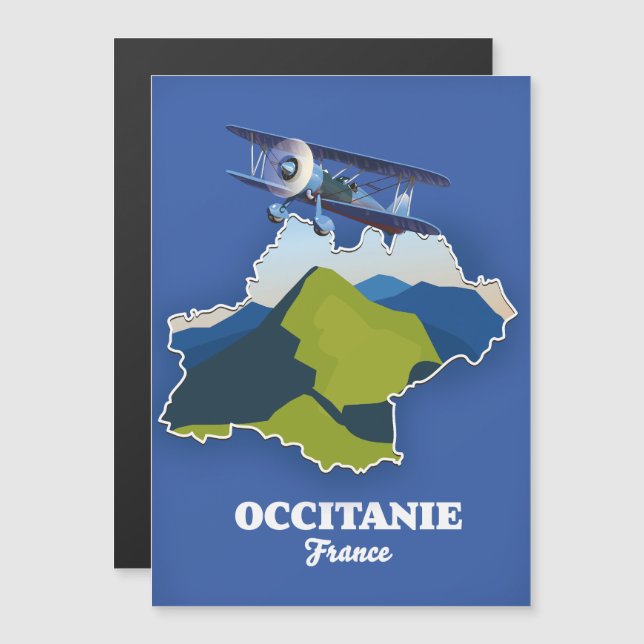 Carte de voyage Occitanie France (Devant / Derrière)