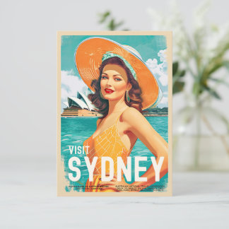 Carte de voyage Sydney Style vintage