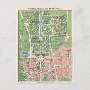 Carte de voyage vintage Versailles Carte