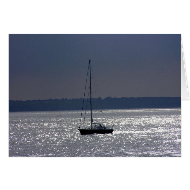 Carte de voyage Voile Solo (Devant horizontal)