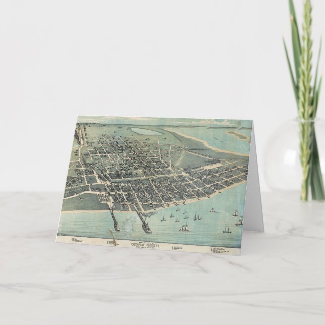 Carte de vue d'oeil d'oiseau de Corpus Christi le (Devant)