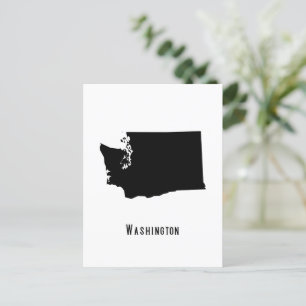 Carte de Washington - Noir et Blanc moderne Washin