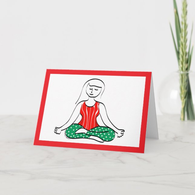 Carte de yoga de vacances (Devant)