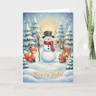 Carte de Yule joyeuse et fantaisiste
