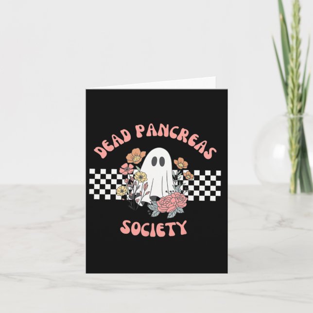Carte Dead Pancreas Society Funny Ghost Diabetes (Devant)