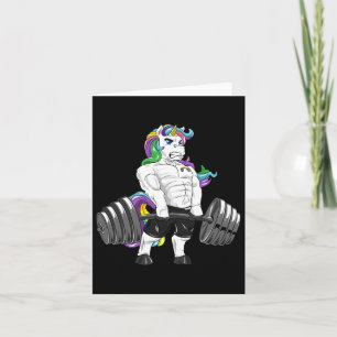 Carte Deadlift Unicorn Gym Powerlifter Bodybuilding