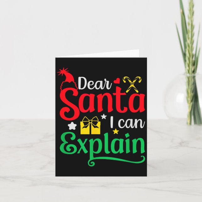 Carte Dear Santa I Can Explain Funny Christmas  (Devant)
