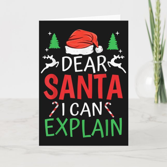 Carte Dear Santa I Can Explain Funny Christmas Joke Humo (Devant)