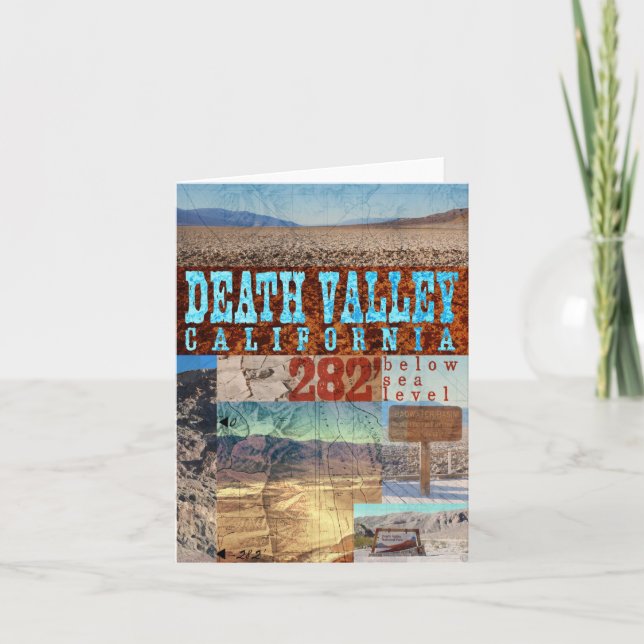 Carte Death Valley, CA : 282' Sous le niveau de la mer - (Devant)