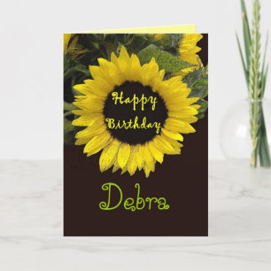 Carte DEBRA Nom personnalisé Joyeux Anniversaire Tournes